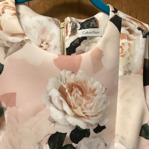 Calvin Klein Pink Floral Midi Dress - Picture 5 of 9